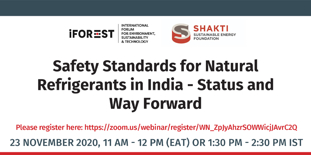 Webinar – Safety Standards for Natural Refrigerants in India