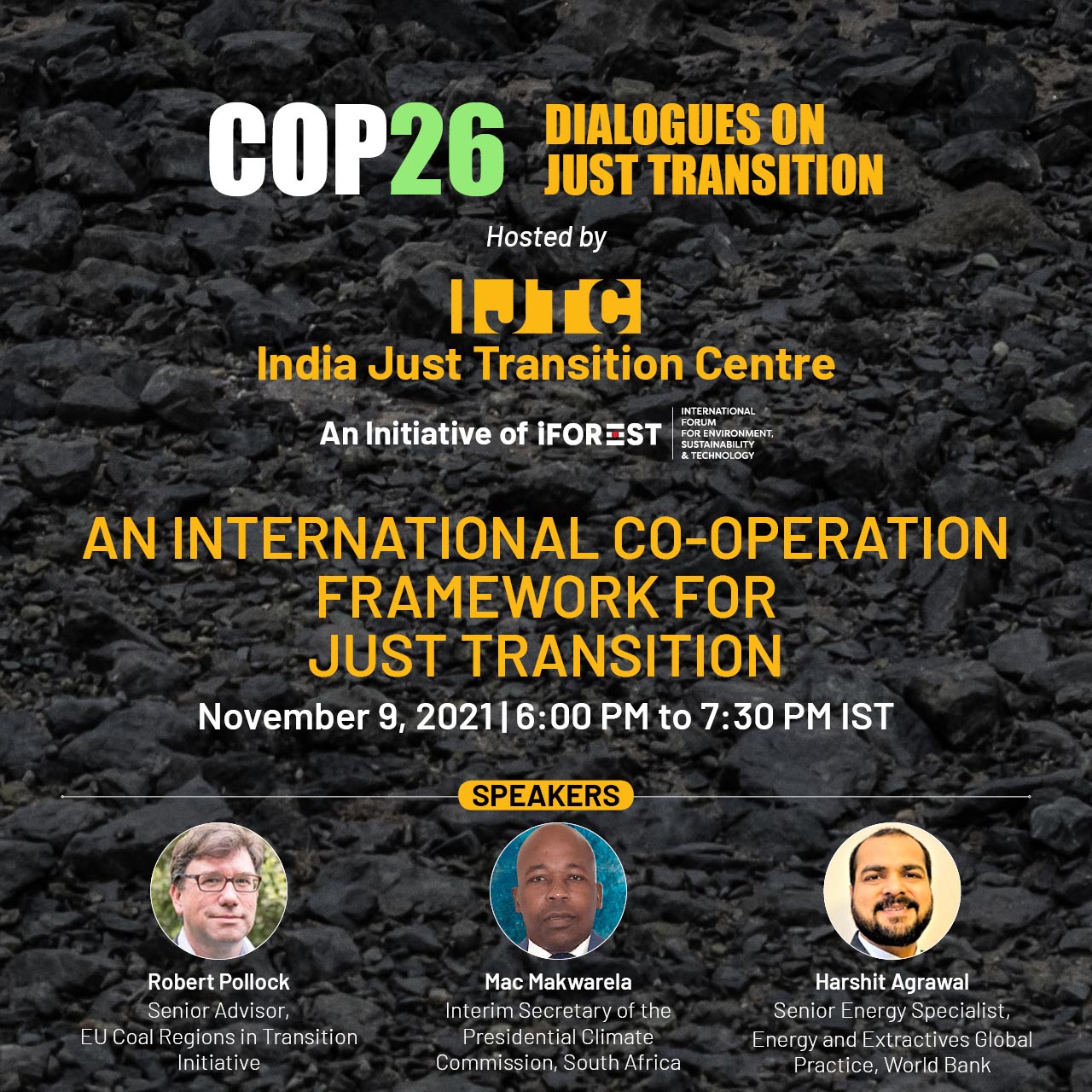Event - An International Co-operation Framework for Just Transition